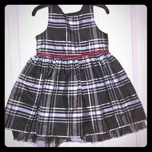 NWOT Black/grey/silver plaid dress